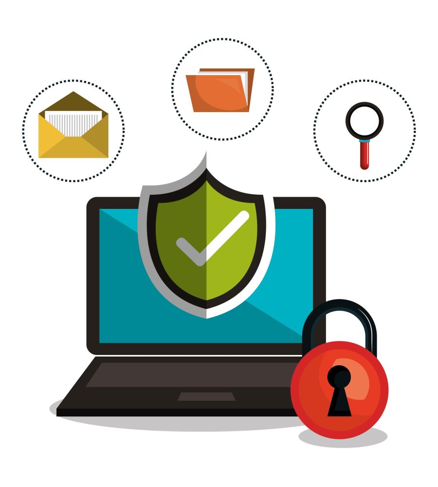 internet security information icon vector illustration design